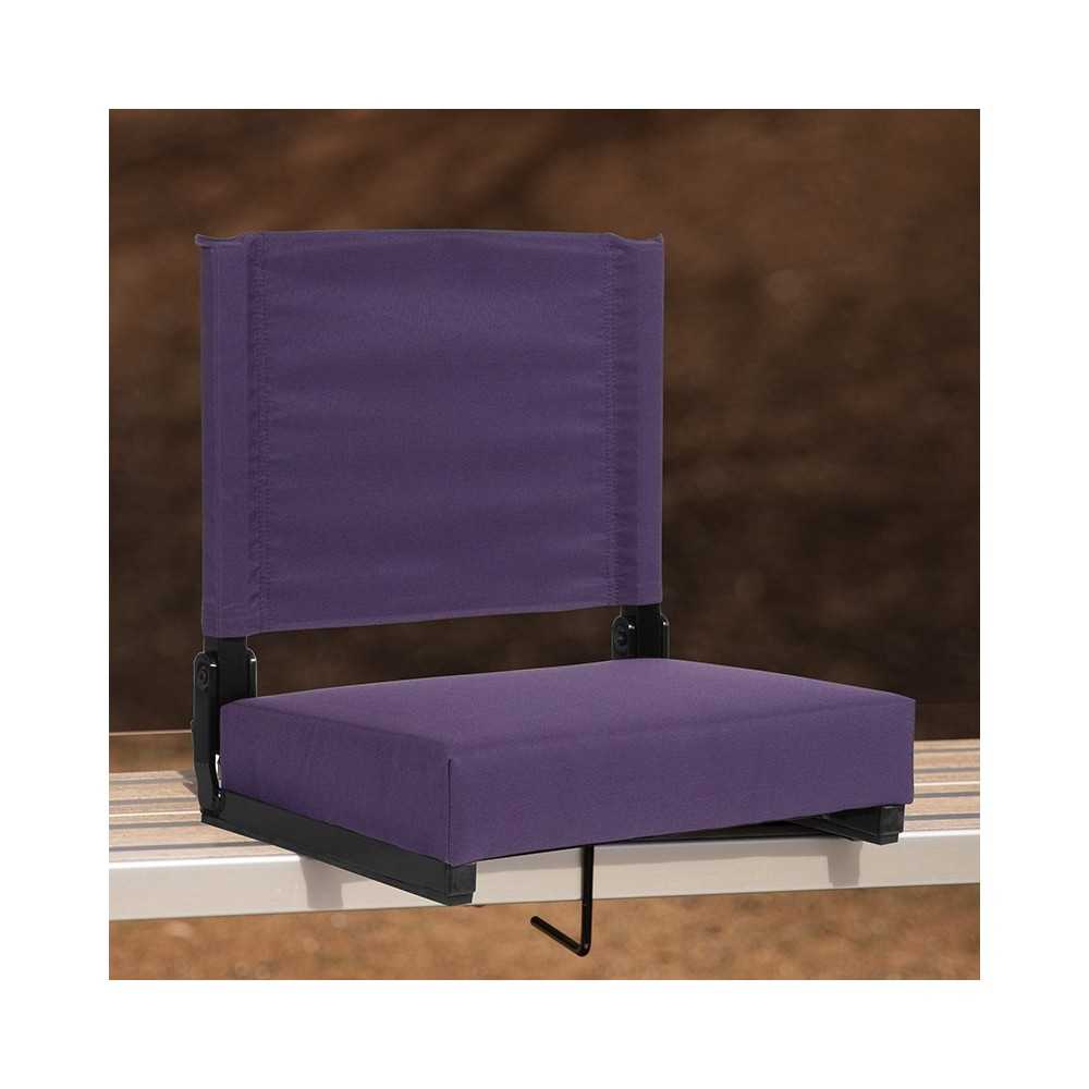 500 LB. Weight Capacity Lightweight Aluminum Frame and Ultra-Padded Seat in Dark Purple