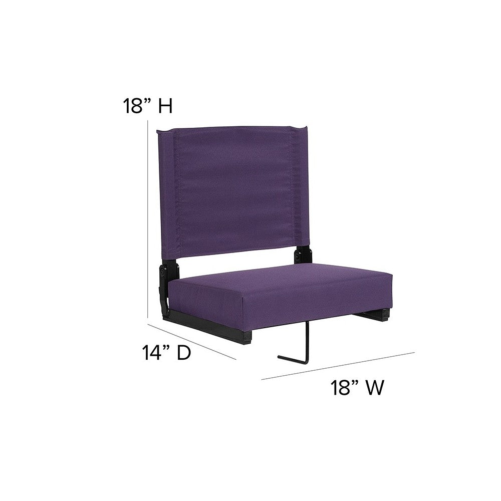 500 LB. Weight Capacity Lightweight Aluminum Frame and Ultra-Padded Seat in Dark Purple