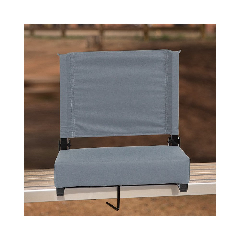 500 LB. Weight Capacity Lightweight Aluminum Frame and Ultra-Padded Seat in Gray
