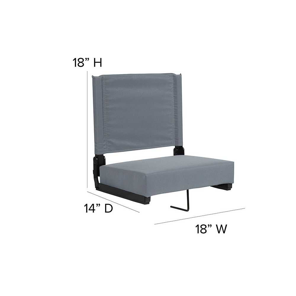 500 LB. Weight Capacity Lightweight Aluminum Frame and Ultra-Padded Seat in Gray