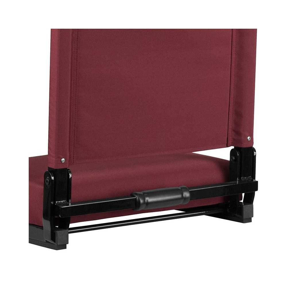500 LB. Weight Capacity Lightweight Aluminum Frame and Ultra-Padded Seat in Maroon