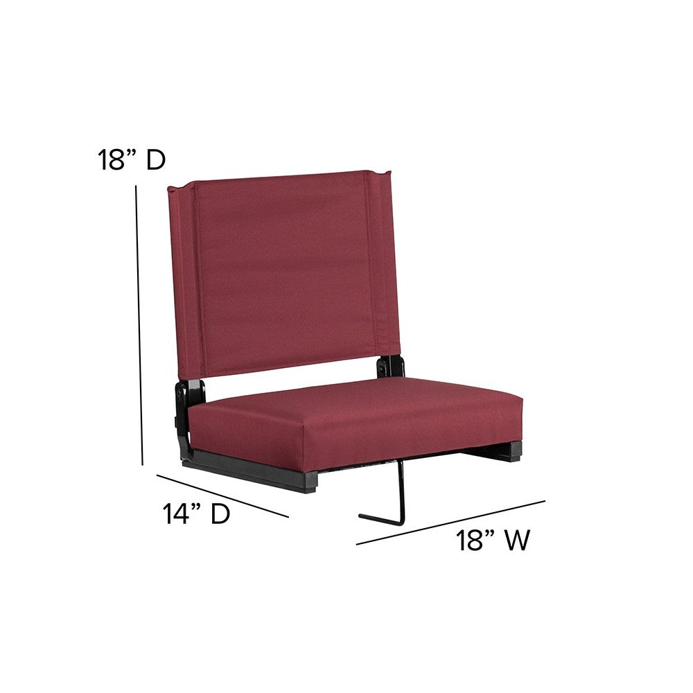 500 LB. Weight Capacity Lightweight Aluminum Frame and Ultra-Padded Seat in Maroon