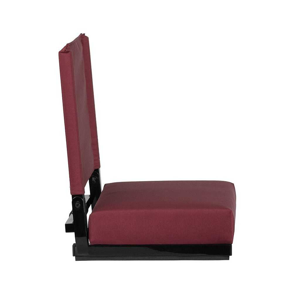 500 LB. Weight Capacity Lightweight Aluminum Frame and Ultra-Padded Seat in Maroon