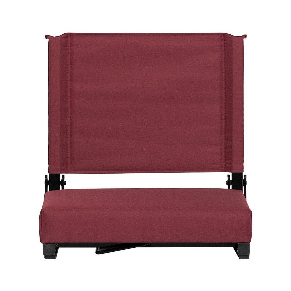 500 LB. Weight Capacity Lightweight Aluminum Frame and Ultra-Padded Seat in Maroon