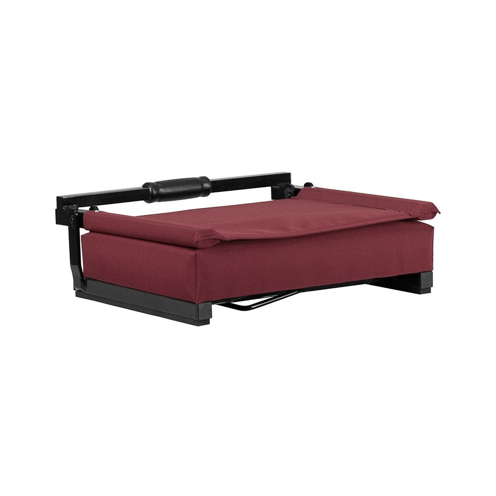 500 LB. Weight Capacity Lightweight Aluminum Frame and Ultra-Padded Seat in Maroon