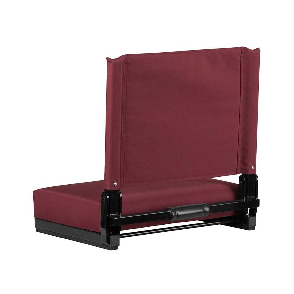 500 LB. Weight Capacity Lightweight Aluminum Frame and Ultra-Padded Seat in Maroon