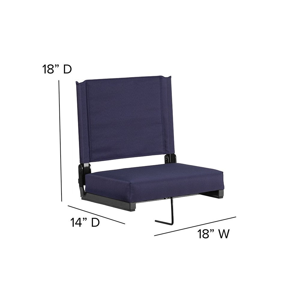 500 LB. Weight Capacity Lightweight Aluminum Frame and Ultra-Padded Seat in Navy