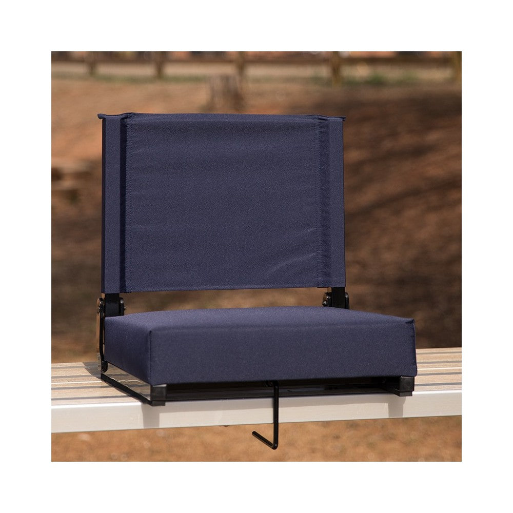 500 LB. Weight Capacity Lightweight Aluminum Frame and Ultra-Padded Seat in Navy