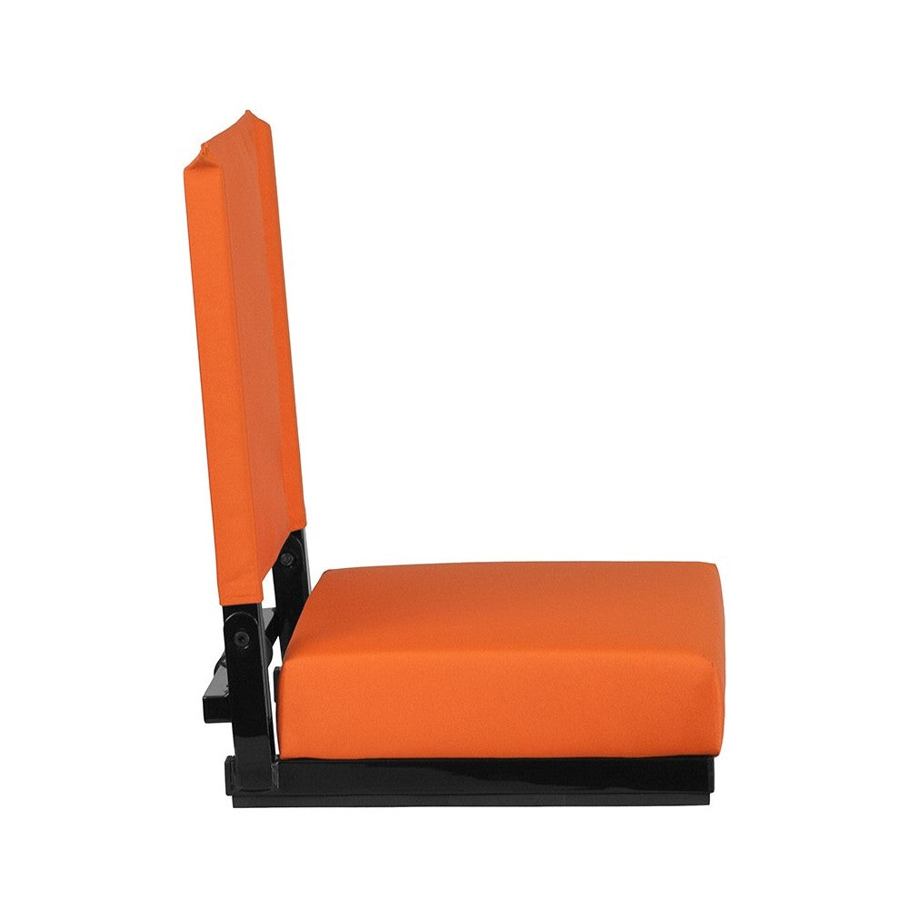 500 LB. Weight Capacity Lightweight Aluminum Frame and Ultra-Padded Seat in Orange