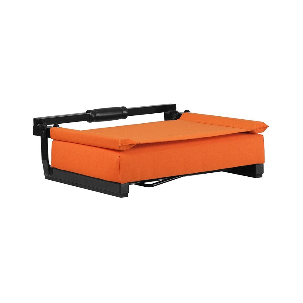 500 LB. Weight Capacity Lightweight Aluminum Frame and Ultra-Padded Seat in Orange