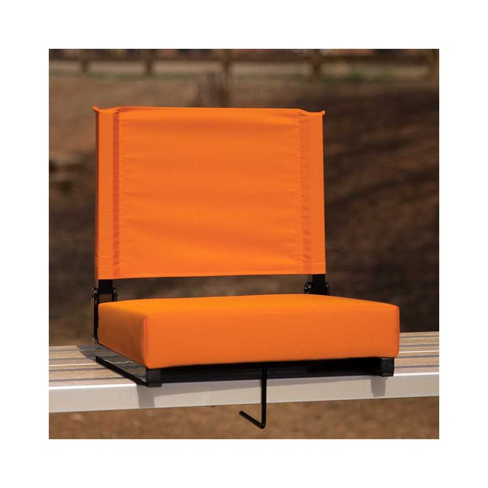 500 LB. Weight Capacity Lightweight Aluminum Frame and Ultra-Padded Seat in Orange