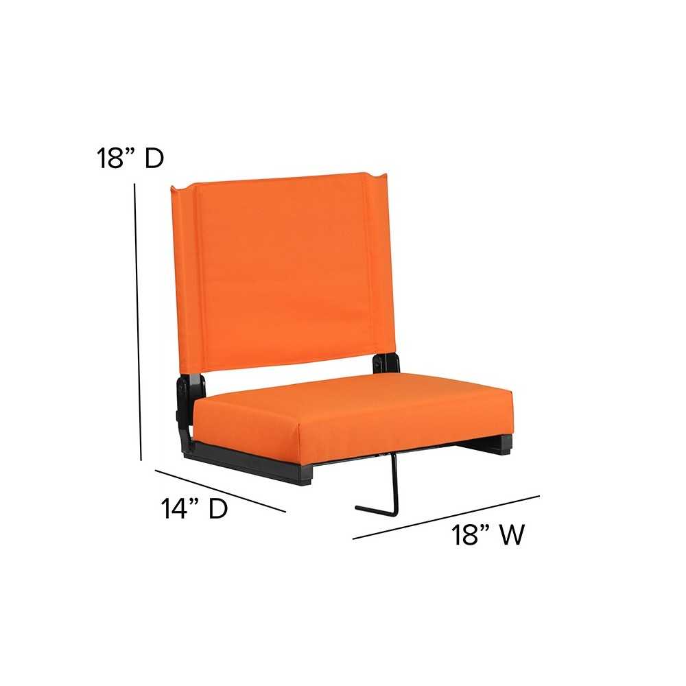 500 LB. Weight Capacity Lightweight Aluminum Frame and Ultra-Padded Seat in Orange
