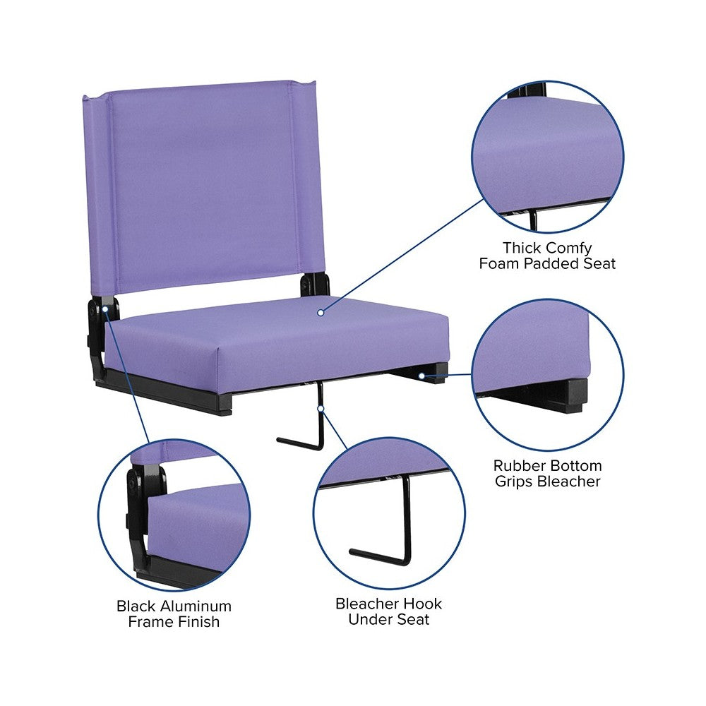 500 LB. Weight Capacity Lightweight Aluminum Frame and Ultra-Padded Seat in Purple