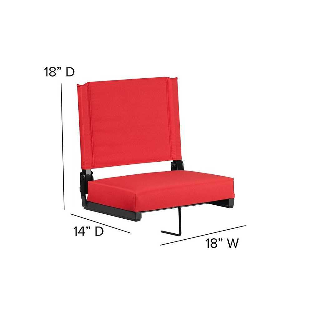 500 LB. Weight Capacity Lightweight Aluminum Frame and Ultra-Padded Seat in Red