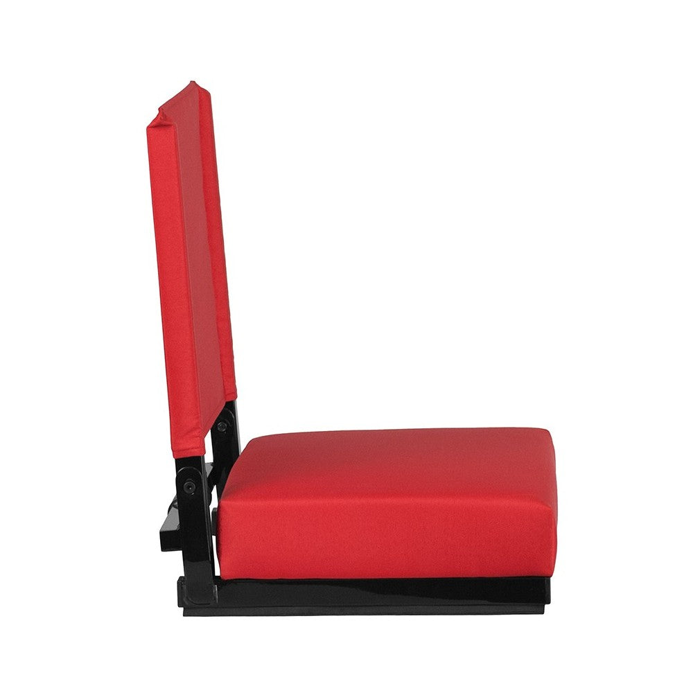 500 LB. Weight Capacity Lightweight Aluminum Frame and Ultra-Padded Seat in Red