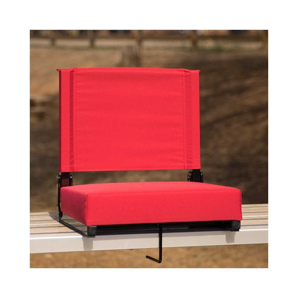 500 LB. Weight Capacity Lightweight Aluminum Frame and Ultra-Padded Seat in Red