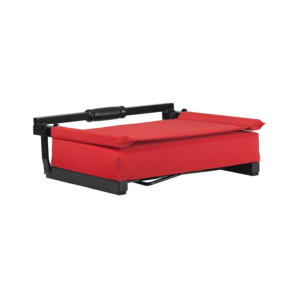 500 LB. Weight Capacity Lightweight Aluminum Frame and Ultra-Padded Seat in Red