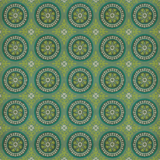 Pattern 43 Nirvana 120x120 Vintage Vinyl Floorcloth