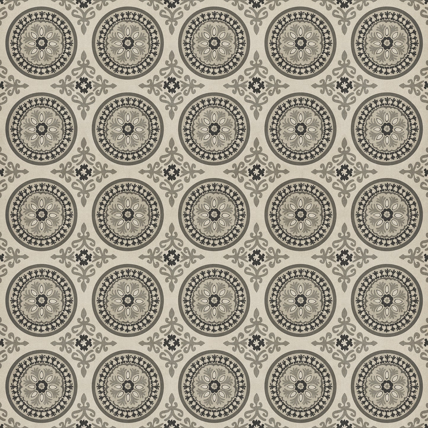 Pattern 43 Peace 96x96 Vintage Vinyl Floorcloth