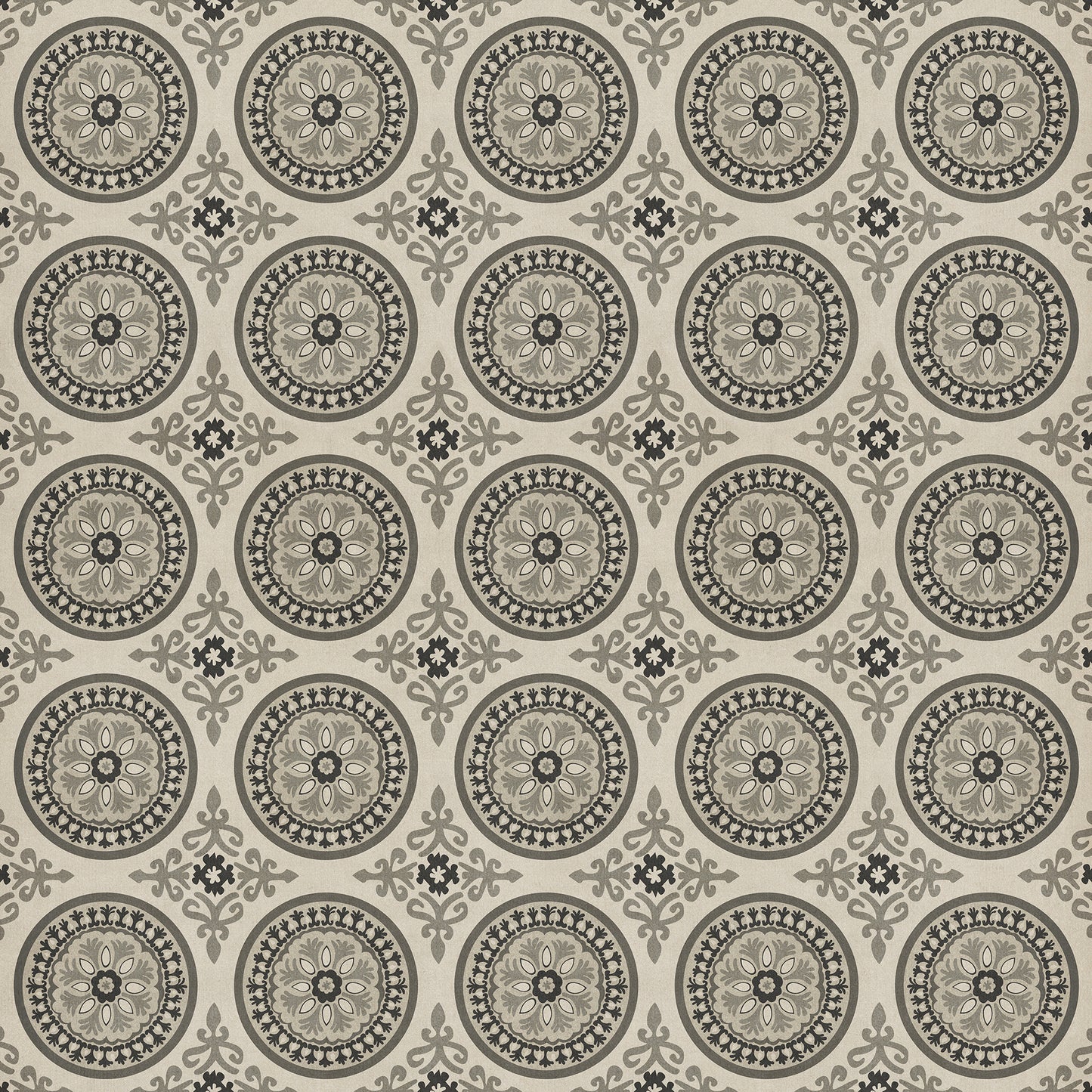Pattern 43 Peace 120x120 Vintage Vinyl Floorcloth