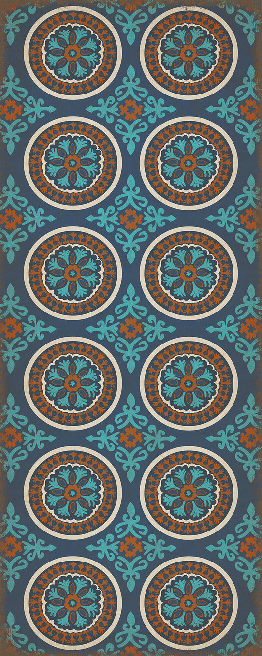 Pattern 43 Samadi 36x90 Vintage Vinyl Floorcloth