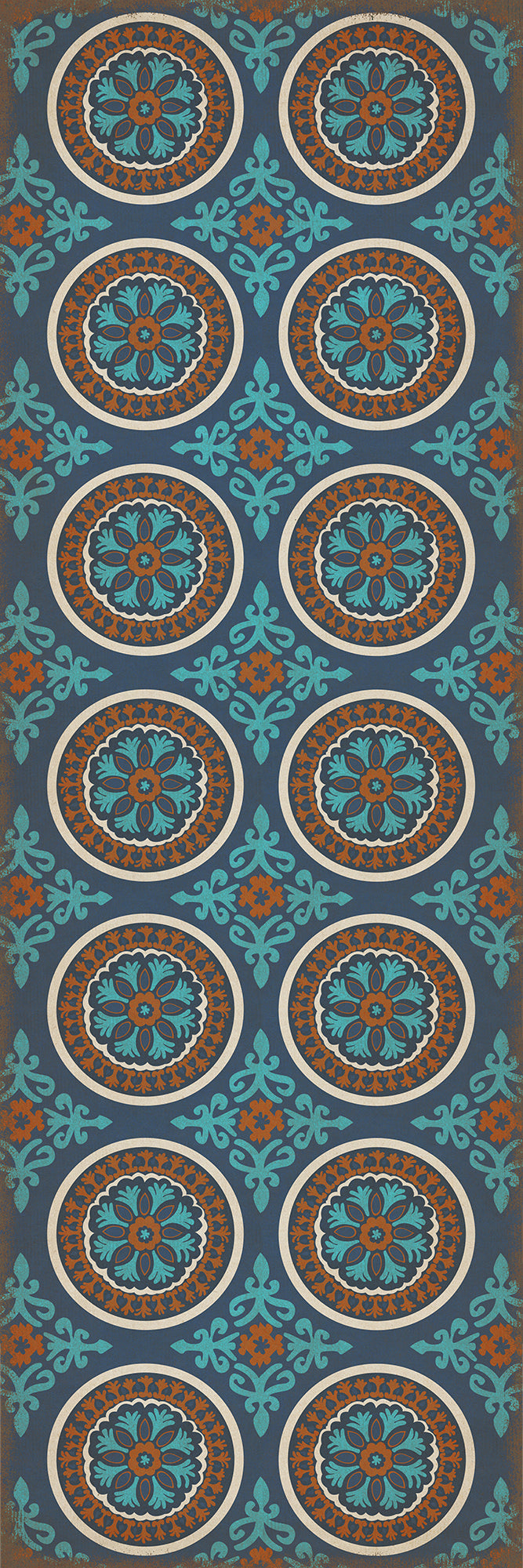 Pattern 43 Samadi 36x108 Vintage Vinyl Floorcloth