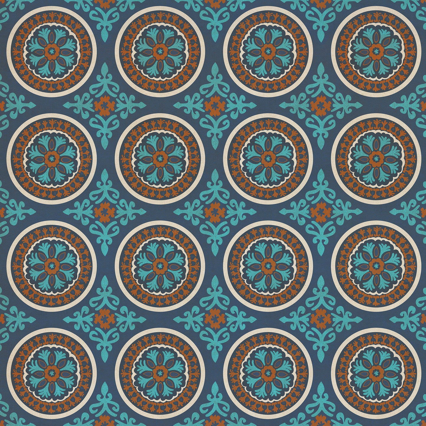 Pattern 43 Samadi 60x60 Vintage Vinyl Floorcloth