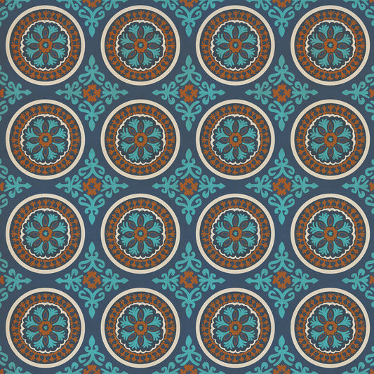 Pattern 43 Samadi 60x60 Vintage Vinyl Floorcloth