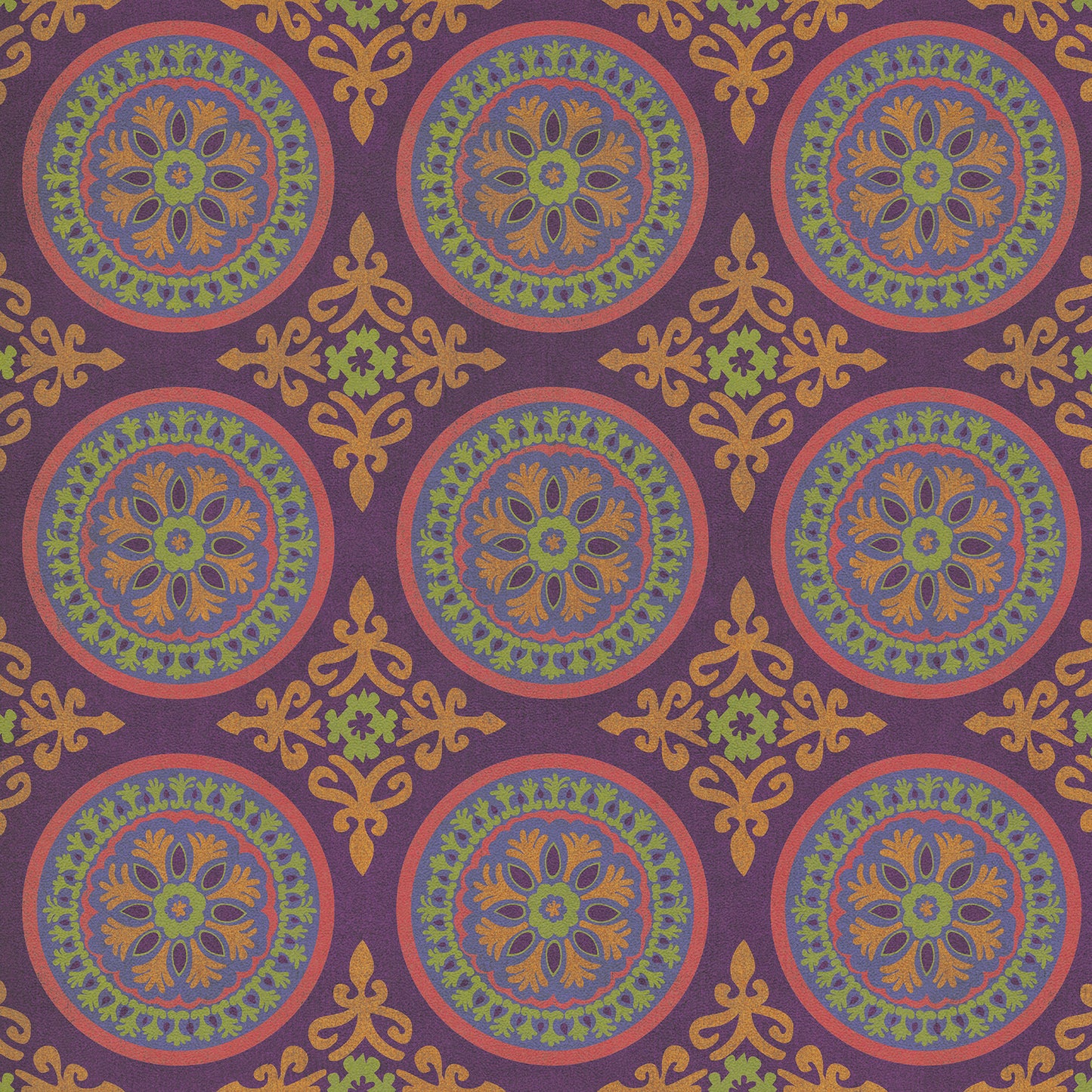 Pattern 43 Samsara 36x36 Vintage Vinyl Floorcloth