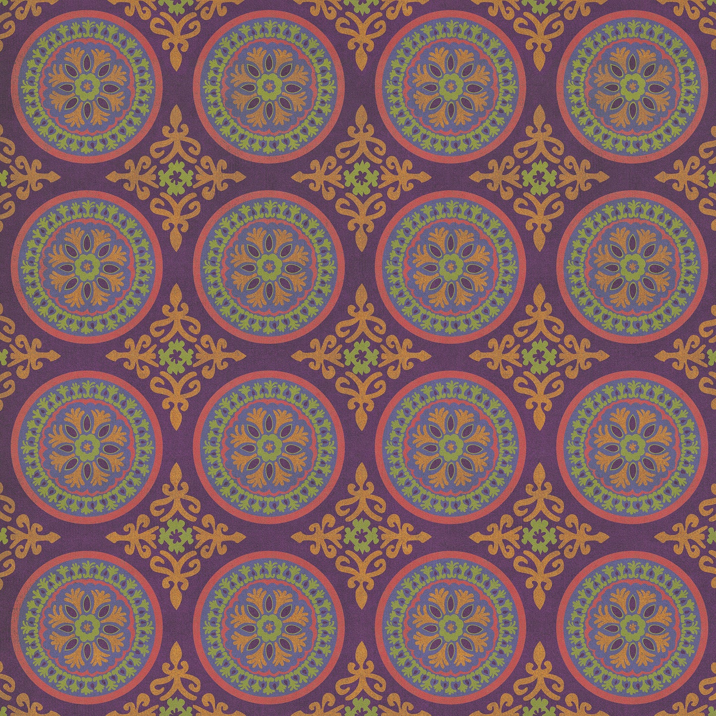 Pattern 43 Samsara 60x60 Vintage Vinyl Floorcloth