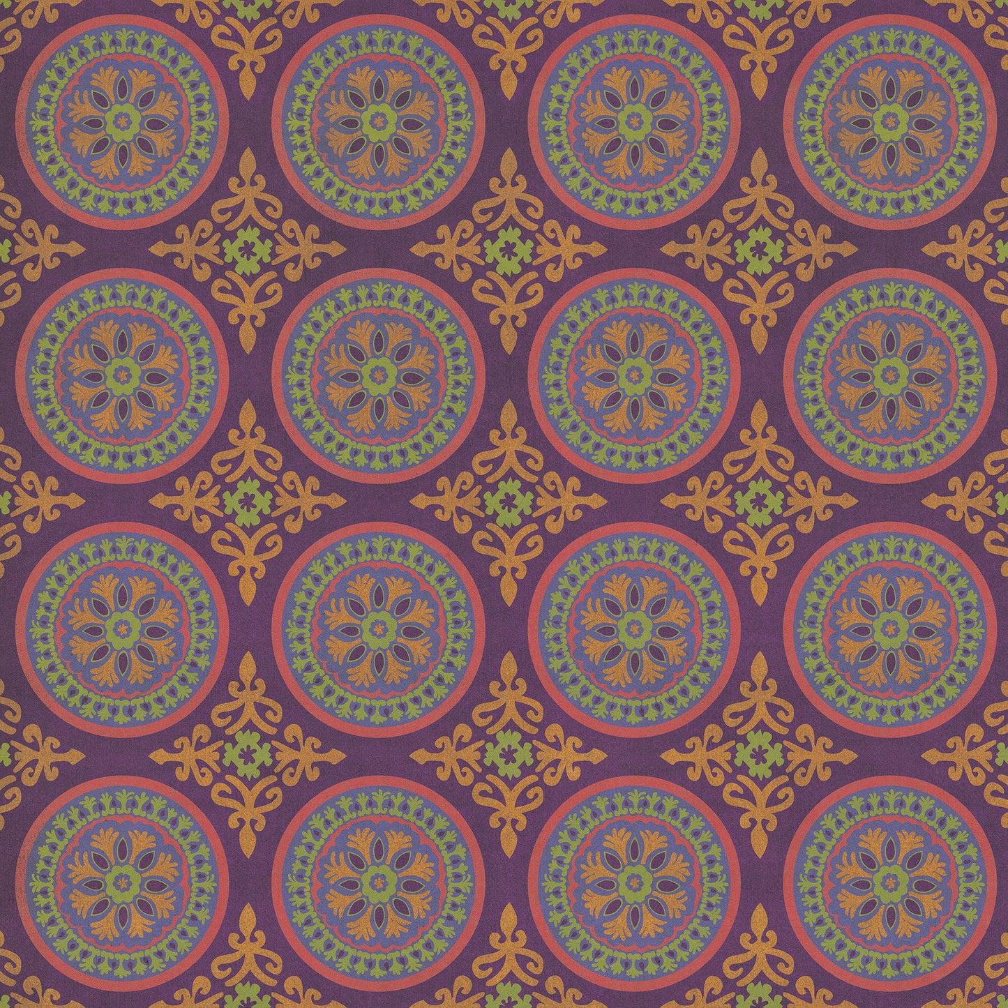 Pattern 43 Samsara 72x72 Vintage Vinyl Floorcloth