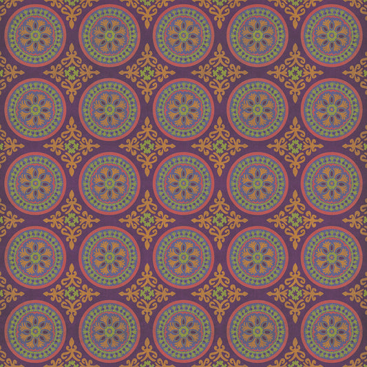 Pattern 43 Samsara 96x96 Vintage Vinyl Floorcloth