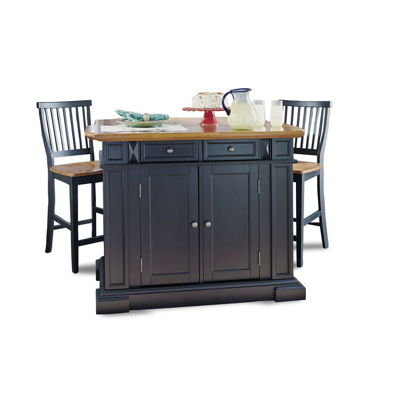 Montauk Kitchen Island Set by homestyles, Black