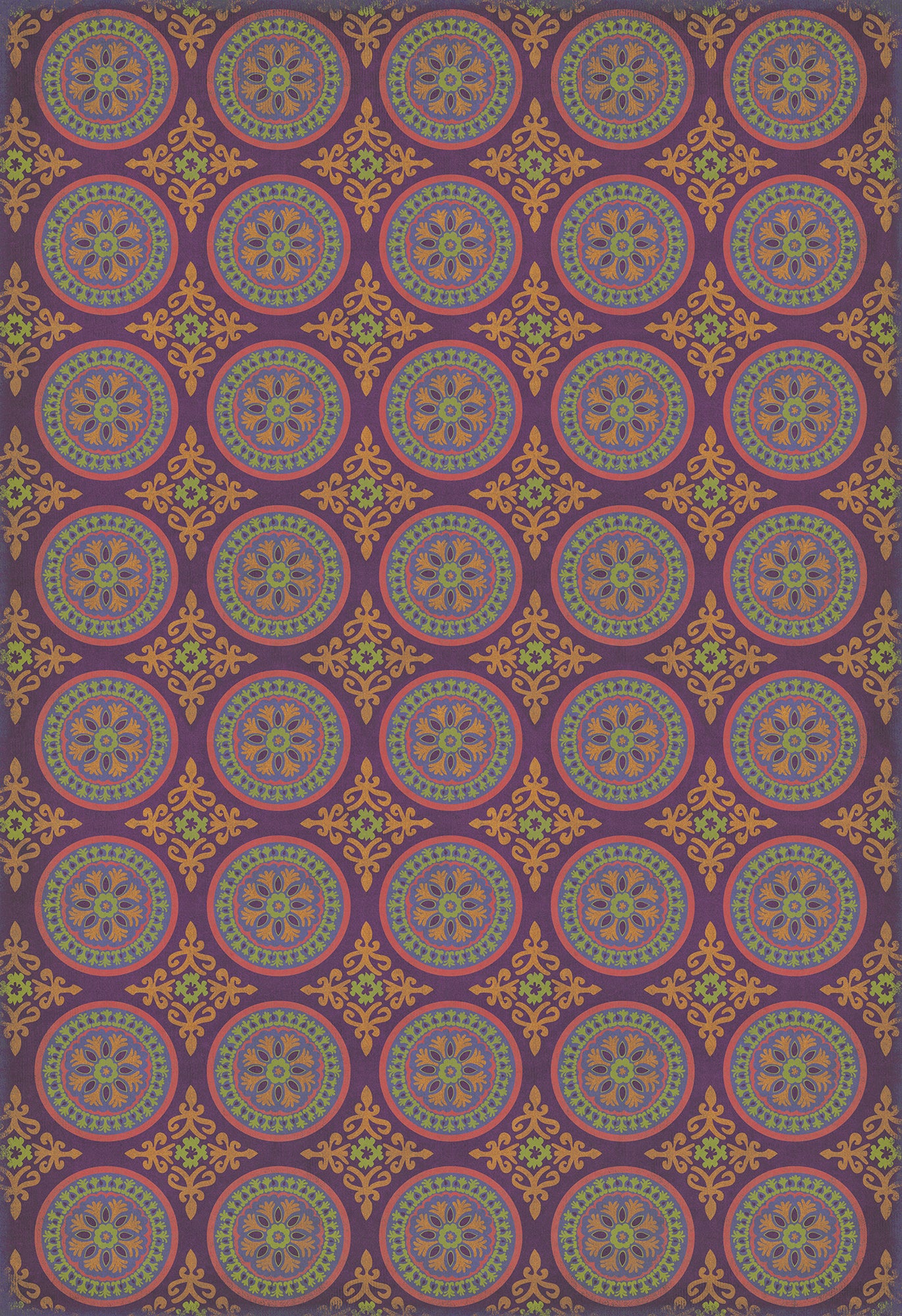 Pattern 43 Samsara 96x140 Vintage Vinyl Floorcloth