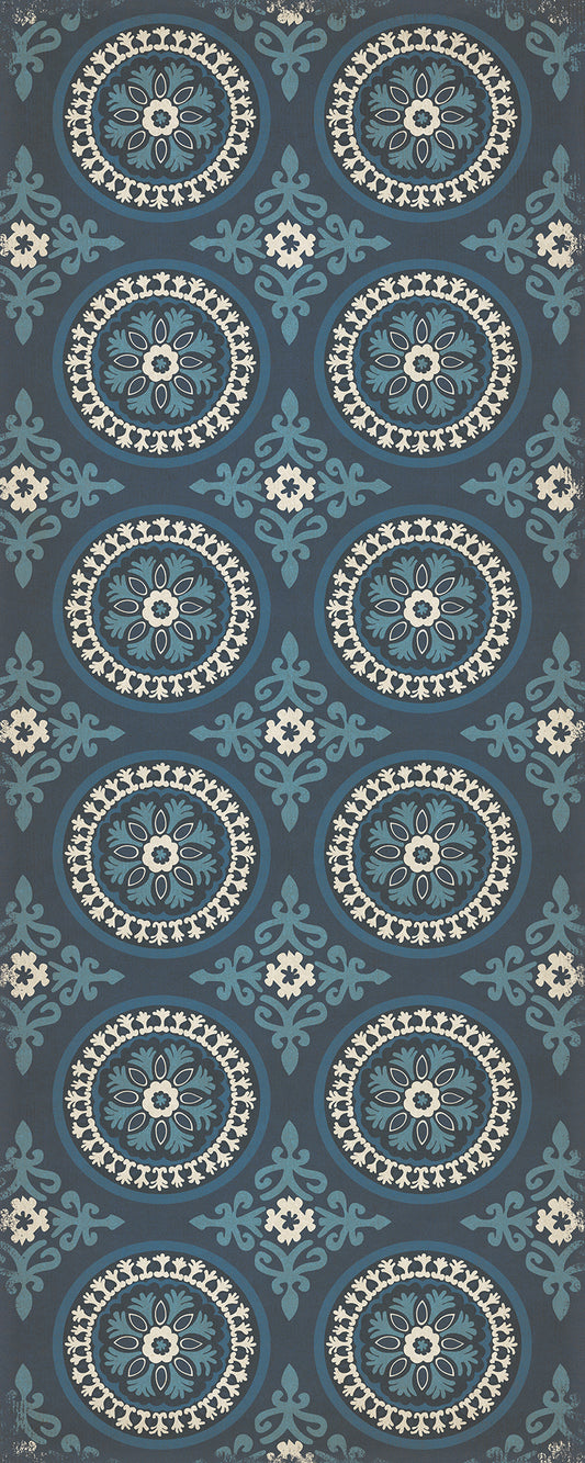 Pattern 43 Zen 36x90 Vintage Vinyl Floorcloth