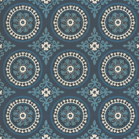 Pattern 43 Zen 48x48 Vintage Vinyl Floorcloth