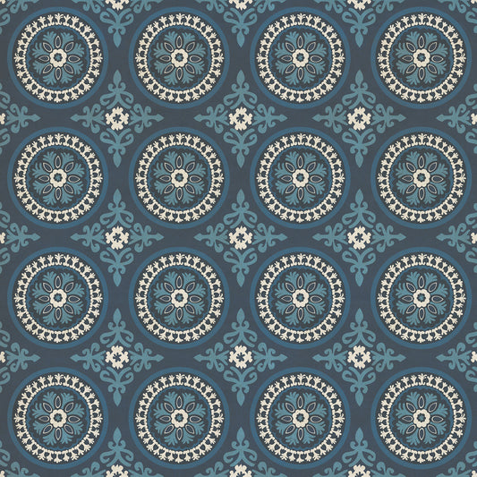 Pattern 43 Zen 72x72 Vintage Vinyl Floorcloth