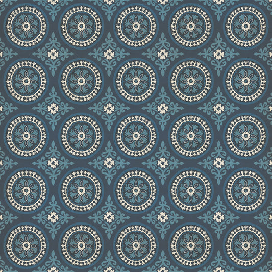Pattern 43 Zen 96x96 Vintage Vinyl Floorcloth