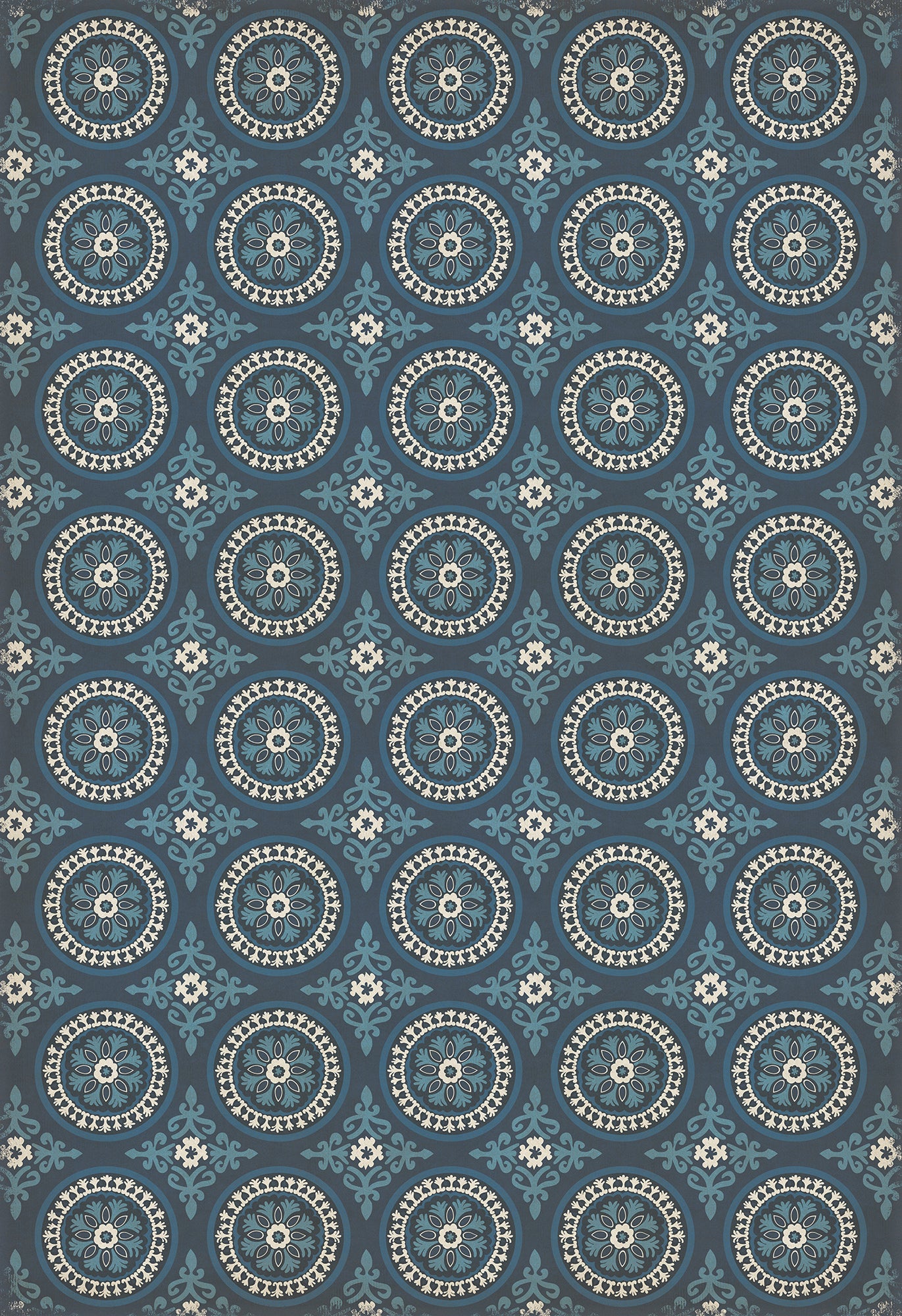 Pattern 43 Zen 96x140 Vintage Vinyl Floorcloth