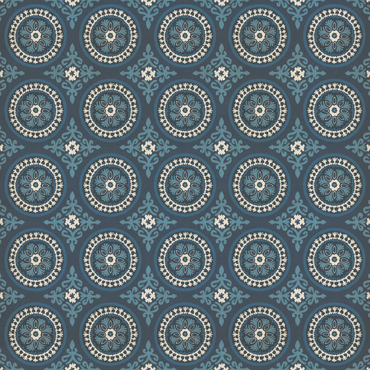 Pattern 43 Zen 120x120 Vintage Vinyl Floorcloth