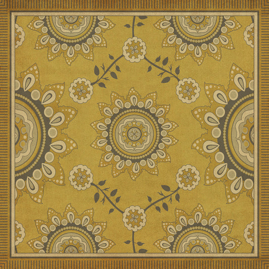Pattern 44 Holein 36x36 Vintage Vinyl Floorcloth