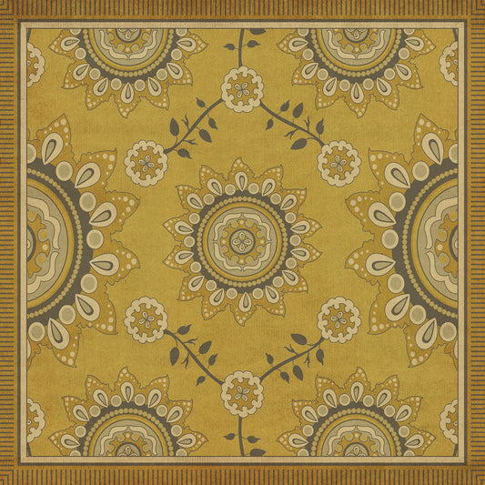 Pattern 44 Holein 60x60 Vintage Vinyl Floorcloth
