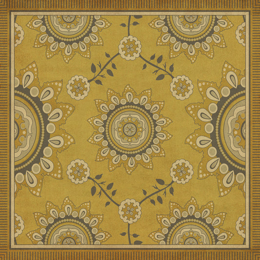 Pattern 44 Holein 72x72 Vintage Vinyl Floorcloth