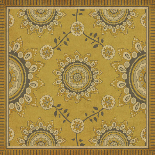 Pattern 44 Holein 96x96 Vintage Vinyl Floorcloth