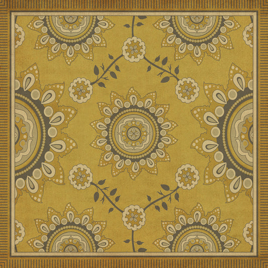 Pattern 44 Holein 120x120 Vintage Vinyl Floorcloth