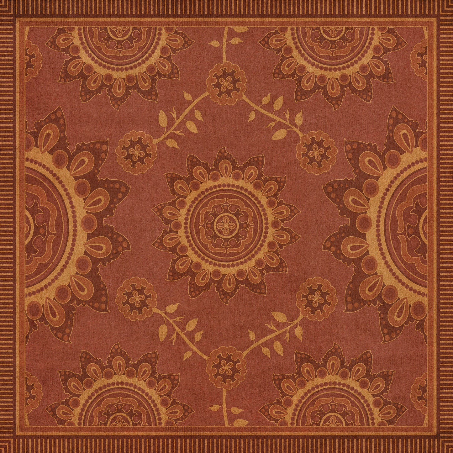 Pattern 44 Parisian 48x48 Vintage Vinyl Floorcloth
