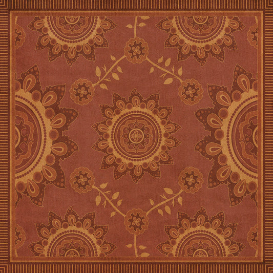 Pattern 44 Parisian 48x48 Vintage Vinyl Floorcloth