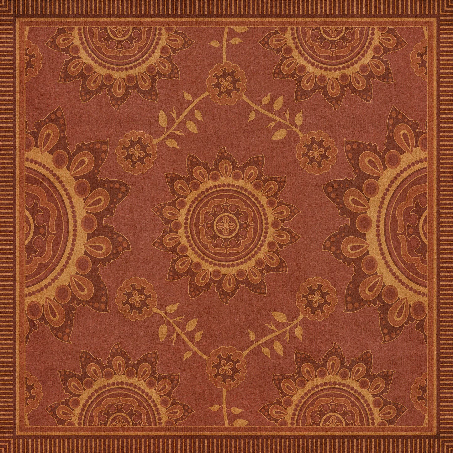 Pattern 44 Parisian 60x60 Vintage Vinyl Floorcloth