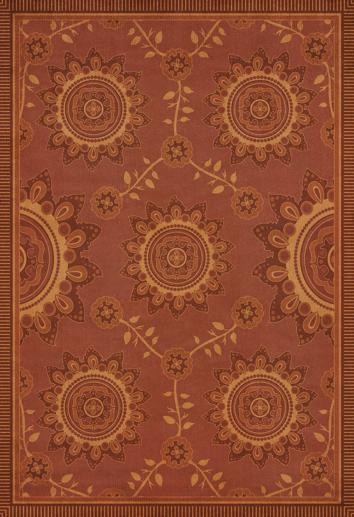 Pattern 44 Parisian 96x140 Vintage Vinyl Floorcloth