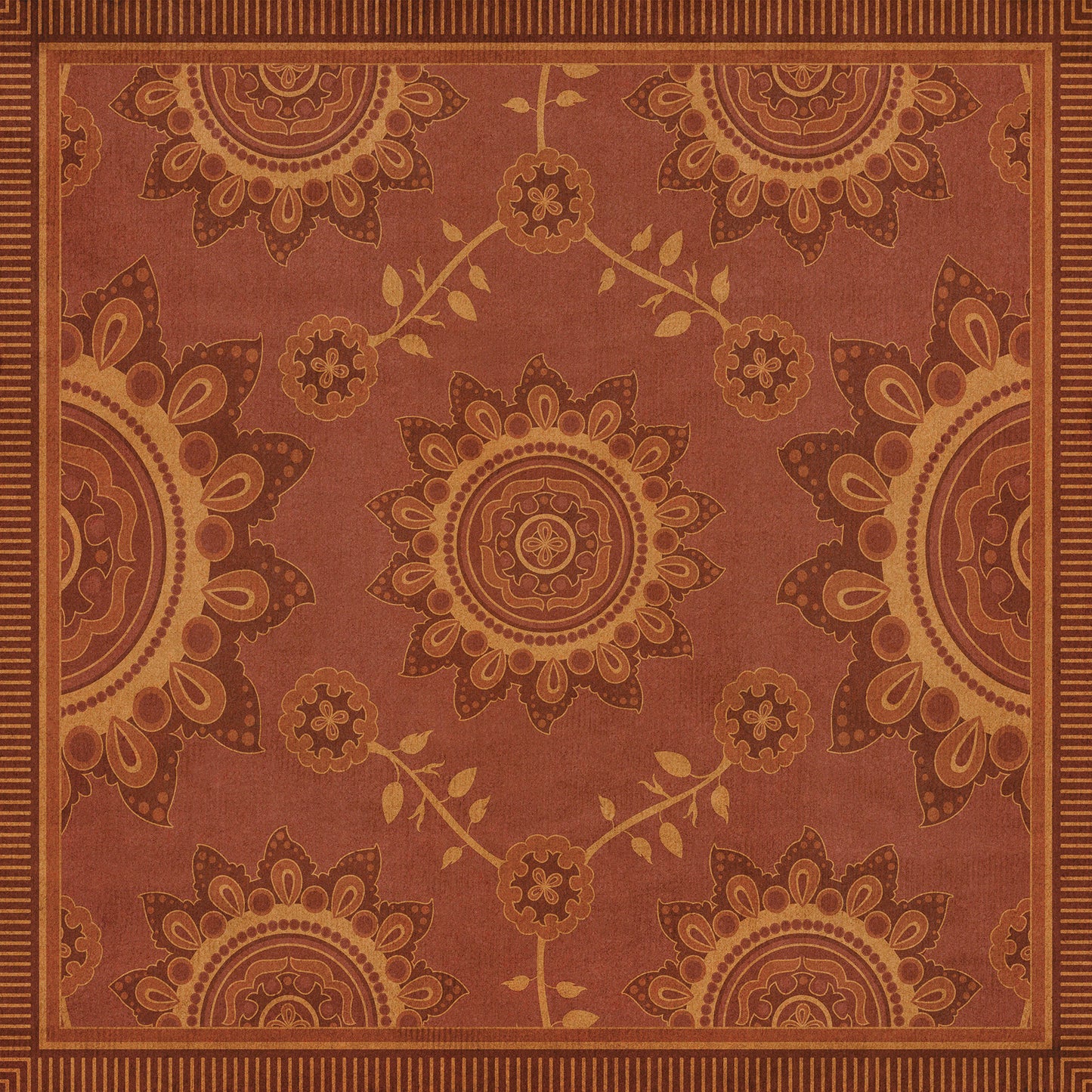 Pattern 44 Parisian 120x120 Vintage Vinyl Floorcloth